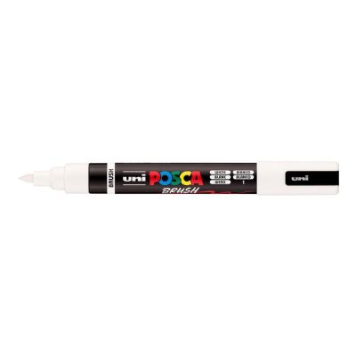Popisovač UNI POSCA se štětcovým hrotem 1 - 4 mm, bílý