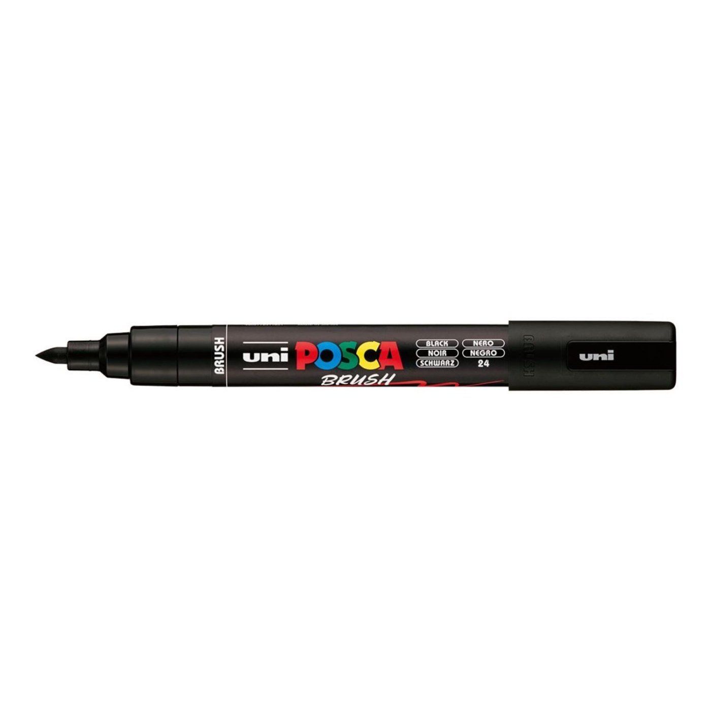 Popisovač UNI POSCA se štětcovým hrotem 1 - 4 mm, černý