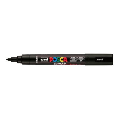 Popisovač UNI POSCA se štětcovým hrotem 1 - 4 mm, černý