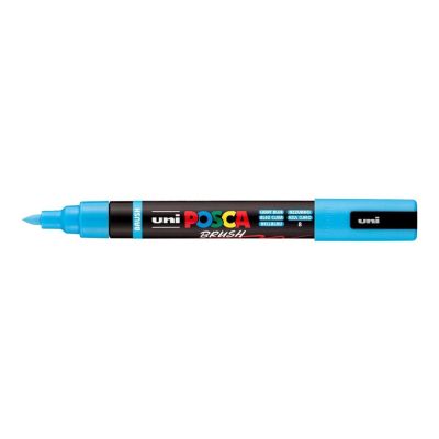 Popisovač UNI POSCA se štětcovým hrotem 1 - 4 mm, světle modrý