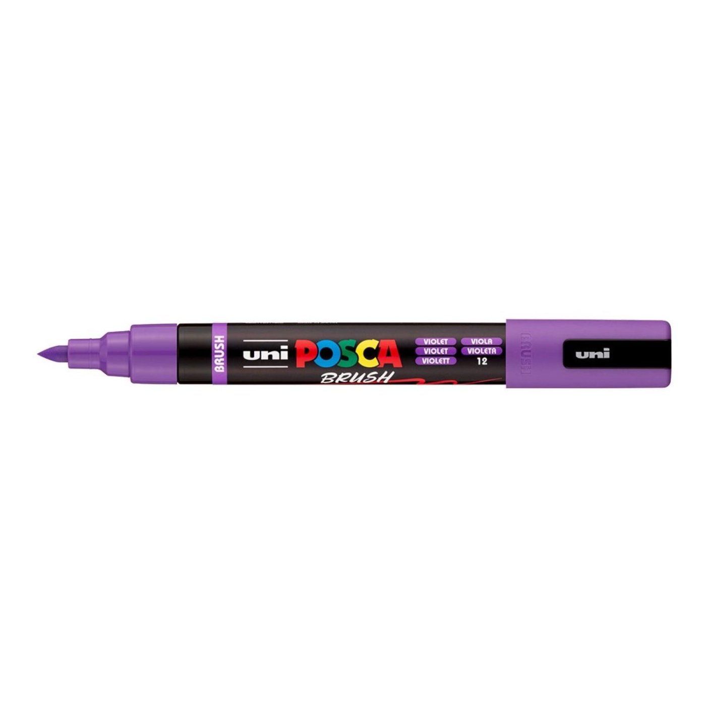Popisovač UNI POSCA se štětcovým hrotem 1 - 4 mm, fialový