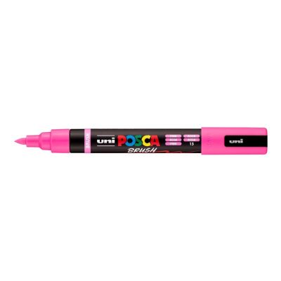 Popisovač UNI POSCA se štětcovým hrotem 1 - 4 mm, ružový