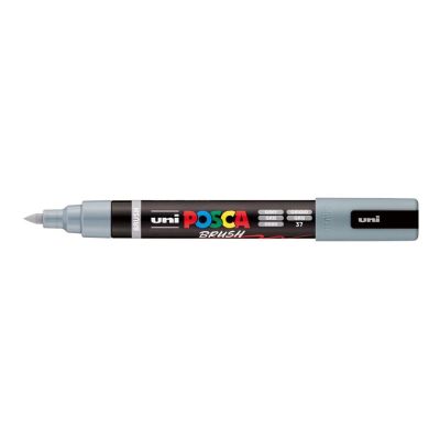 Popisovač UNI POSCA se štětcovým hrotem 1 - 4 mm, šedý