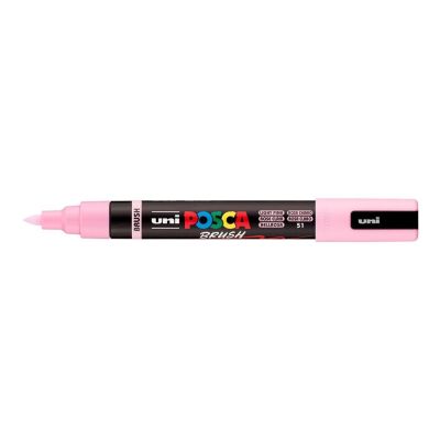 Popisovač UNI POSCA se štětcovým hrotem 1 - 4 mm, světleružový