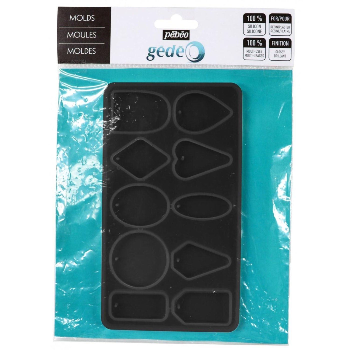 Silikonová forma GÉDEO geometrická deska, 12 tvarů