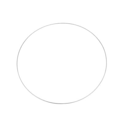 Kovový kruh stříbrný, průměr 60 cm