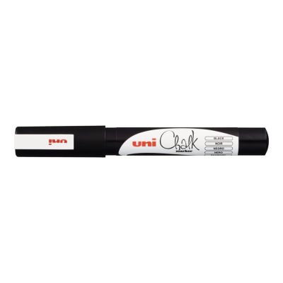 Křídový popisovač, UNI Chalk 3MS, 0,9 - 1,3 mm, černý