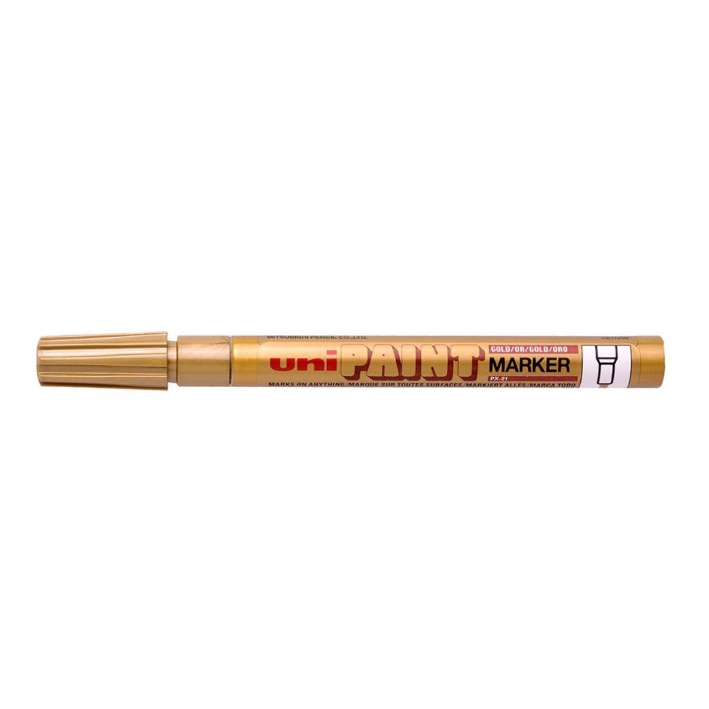 Lakový popisovač UNI PX-21, 0,8 - 1,2 mm, zlatý