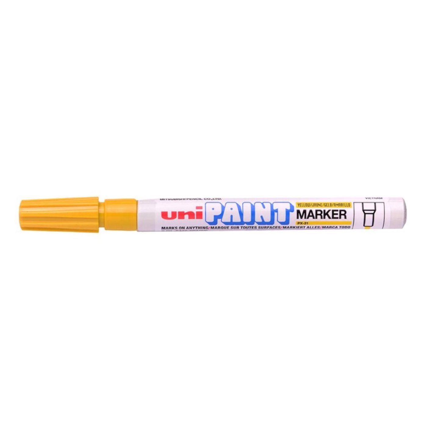 Lakový popisovač UNI PX-21, 0,8 - 1,2 mm, žlutý