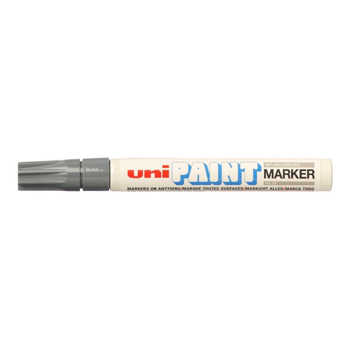 Lakový popisovač UNI PX-20, 2,2 - 2,8 mm, šedý
