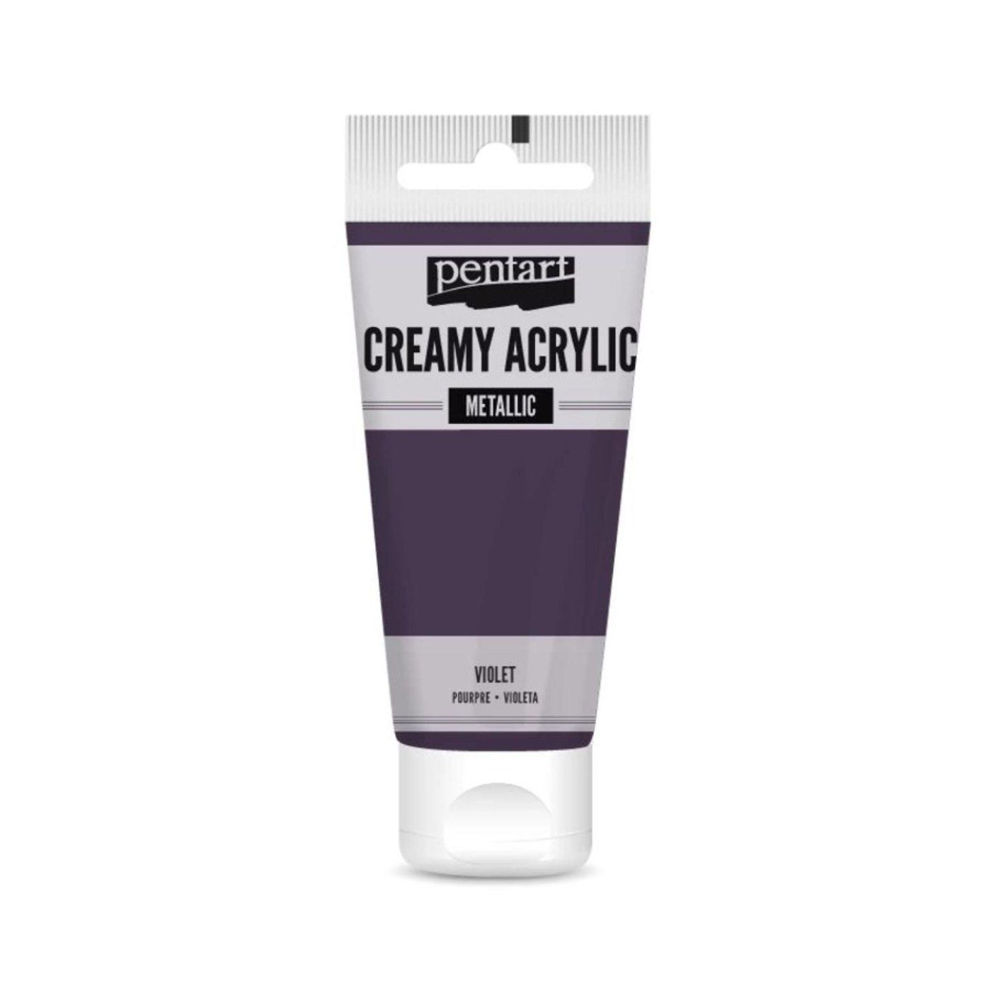 Akrylová barva krémová, metalická, fialová, 60 ml