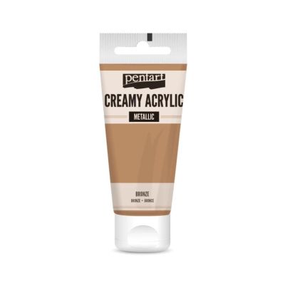 Akrylová barva krémová, metalická, bronzová, 60 ml