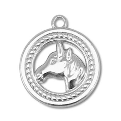 Kovový přívěsek, kůň stříbrná