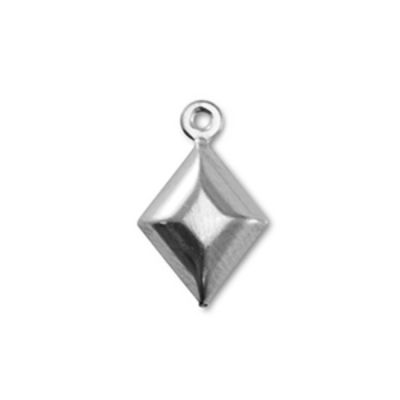 Přívěsek z nerezové oceli, rhombus stříbrný