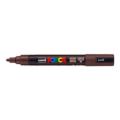 Popisovač Uni Posca PC-5M, 2,5 mm, tmavohnědá