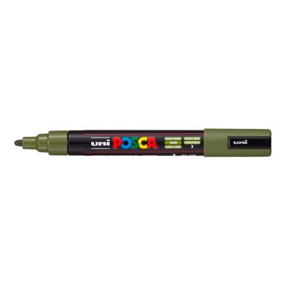 Popisovač Uni Posca PC-5M, 2,5 mm, khaki zelená