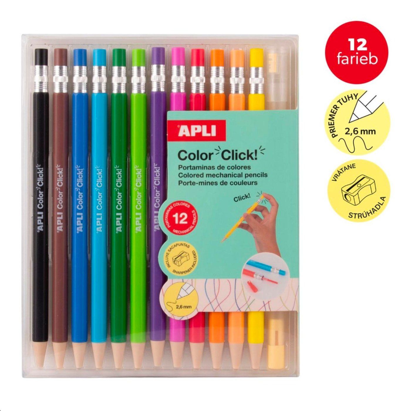APLI vysouvací pastelky v blistru, 12 ks