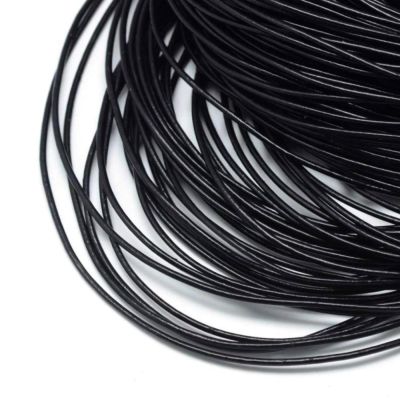 Kožená šňůrka z hovězí kůže, černá, 3 mm