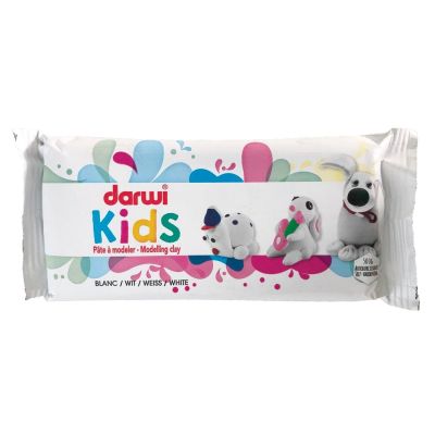 Samotvrdnoucí modelovací hmota DARWI KIDS 500 g, bílá