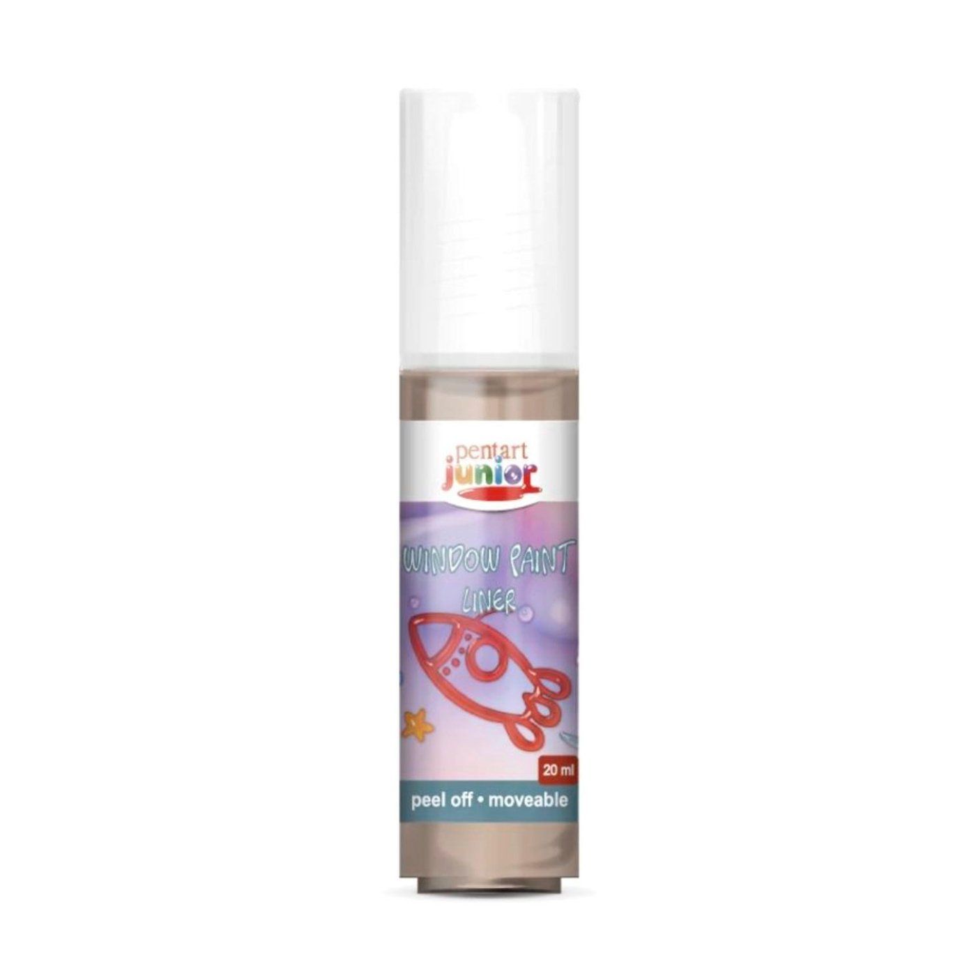 Slupovací barva na sklo, 20 ml, hnědá