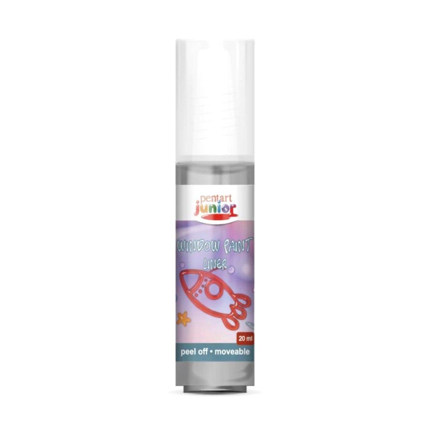 Kontura k slupovacím barvám na sklo, 20 ml, olověná
