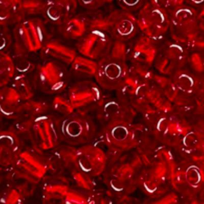 Rokajl, průhledná tmavě červená, 3 mm, 50 g
