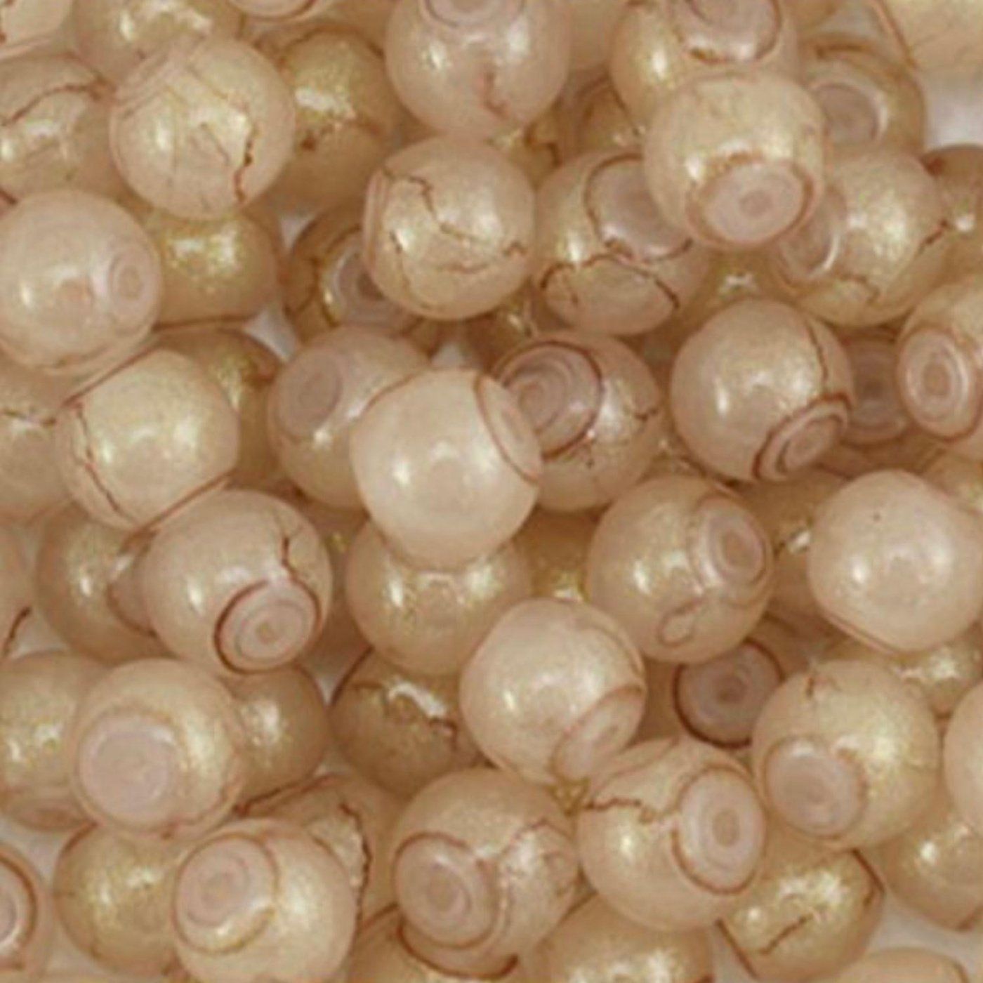 Praskací kuličky, béžovozlatá, 6 mm, 10 ks