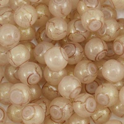 Praskací kuličky, béžovozlatá, 6 mm, 10 ks